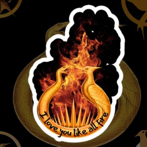 I Love You Like All Fire – Aufkleber aus Vinyl