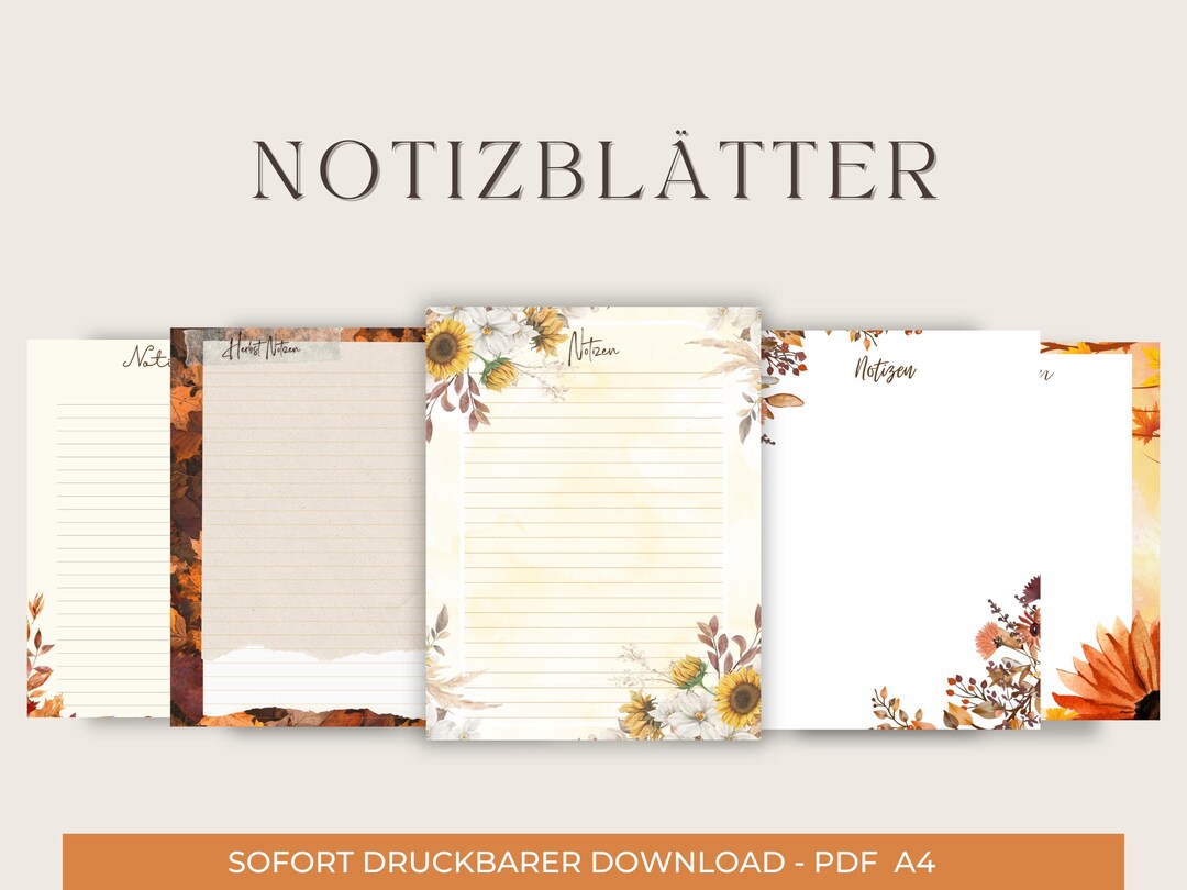 Notepads Autumn Bundle - Etsy
