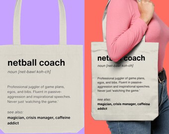 "I Don't Always Talk About Netball" Funny Tote Bag - Canvas Grocery Shopping Bag Gift For Netball Players