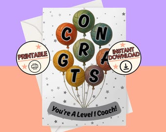 Netball Trainer Level 1 Glückwunschkarte: Druckbare PDF