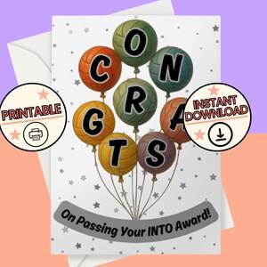Printable Netball Umpire INTO Award Congratulations Card | Netball Well Done | Netball Umpire Card | Netball Umpire Exam | Digital Download