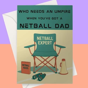 papa drôle de netball carte de vœux | d'anniversaire de papa netball | pour la fête des pères de netball papa | Cadeau pour papa de netball | Carte de netball pour papa
