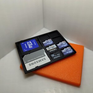 SD Card Micro SD Cover Case Carbon Fiber Orange x2|x8