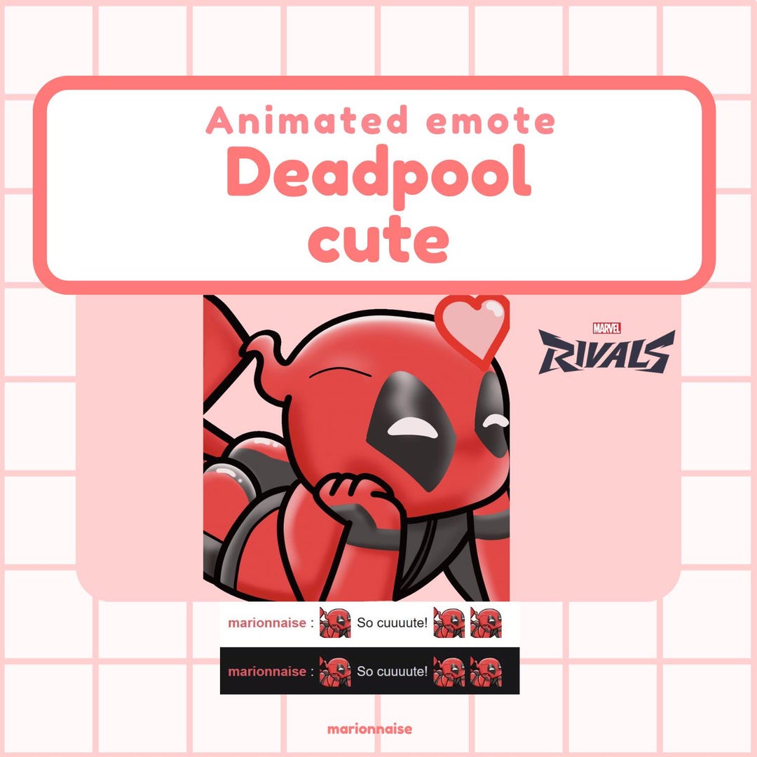Deadpool Rivals Emote Deadpool Cute Animated Emote for Twitch & Discord – Marvel Rivals Cute ...