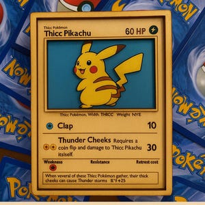 Thicc Pokimon Card - Etsy Thicc Pokimon Card - Etsy
