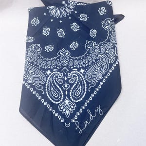 Custom Pet Name Bandana Embroidered Dog Scarf Personalized Gift For Pet Owner Dog Bandana Birthday Gift for Dog Mom Pet Bandana with Name