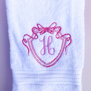 Custom Hand Towel for New Homeowner Gift Idea Monogram Towel Housewarming Present Welcome Home Realtor Gift Embroidered Personalized Towel