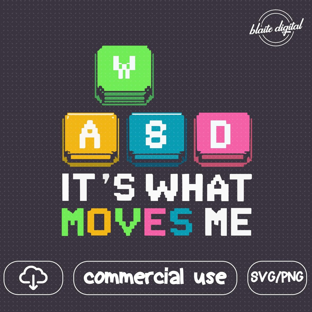 WASD Gamer SVG: Funny PC Gaming Shirt Design (digital Download) - Etsy