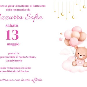 CARTE DE BAPTÊME POUR BÉBÉ FILLE