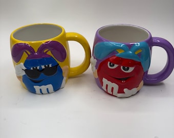 ヴィンテージ M&M マグカップ 黄色と赤 レアマグカップ チョコレート