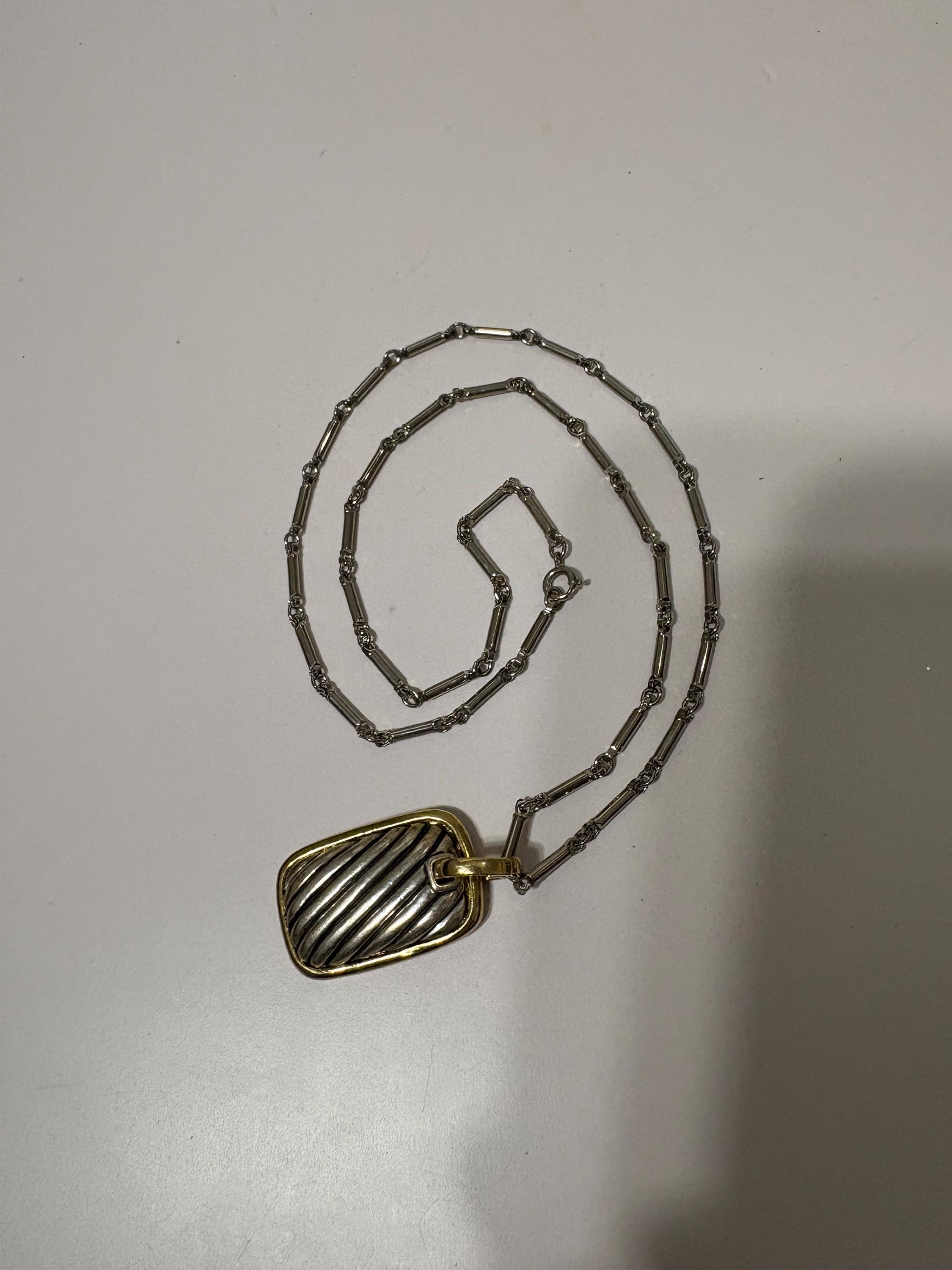 David Yurman デイヴィッドヤーマン シルバー クロス ネックレス