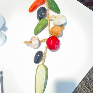 Keramik Gemüse Girlande - Küchen Dekor