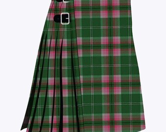 Handgemachter Schottenkaro Kilt: Graue Jagd 8 Meter