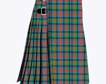 Scottish Traditioneller Logan Antiker 8 Yard Schwerer Tartan Kilt Herren Handgefertigte Tartan Kilts