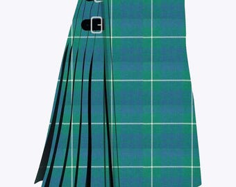 Handgemachter Antiker Tartan Kilt in Grün
