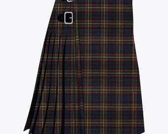 Schottisch-Traditioneller Gillies Moderne 8 Yard Schwerer Tartan Kilt Herren Handgefertigte Tartan Kilts