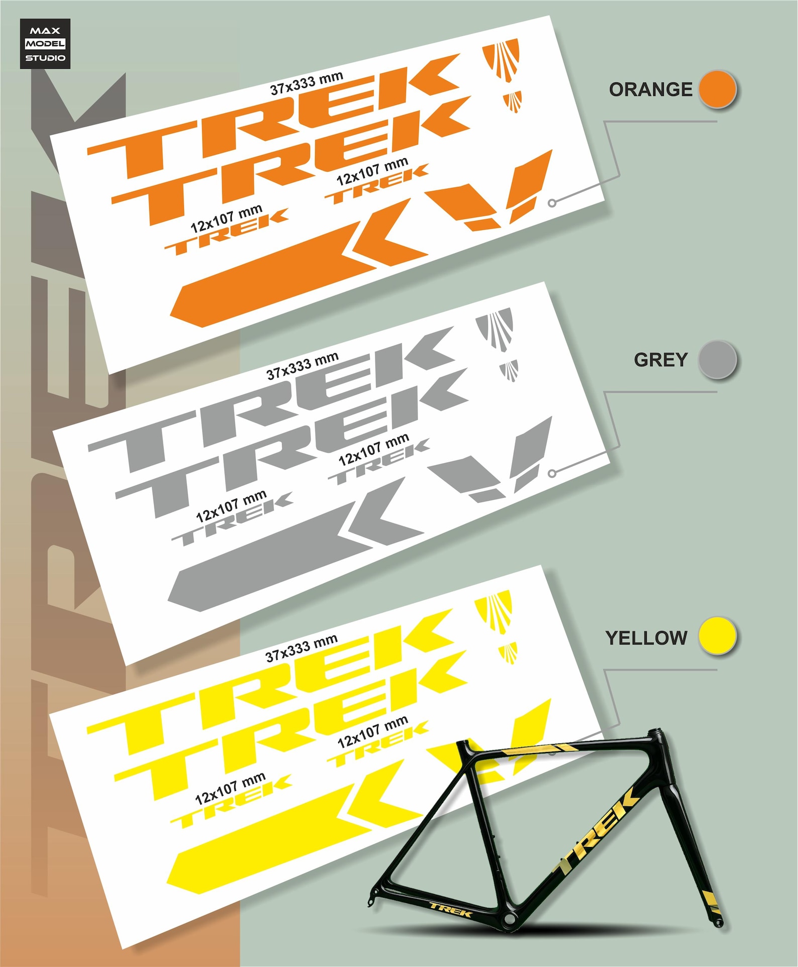 Trek Nbc Sticker Custom TREK Bike Decal Set: Weatherproof Vinyl Stickers - Etsy