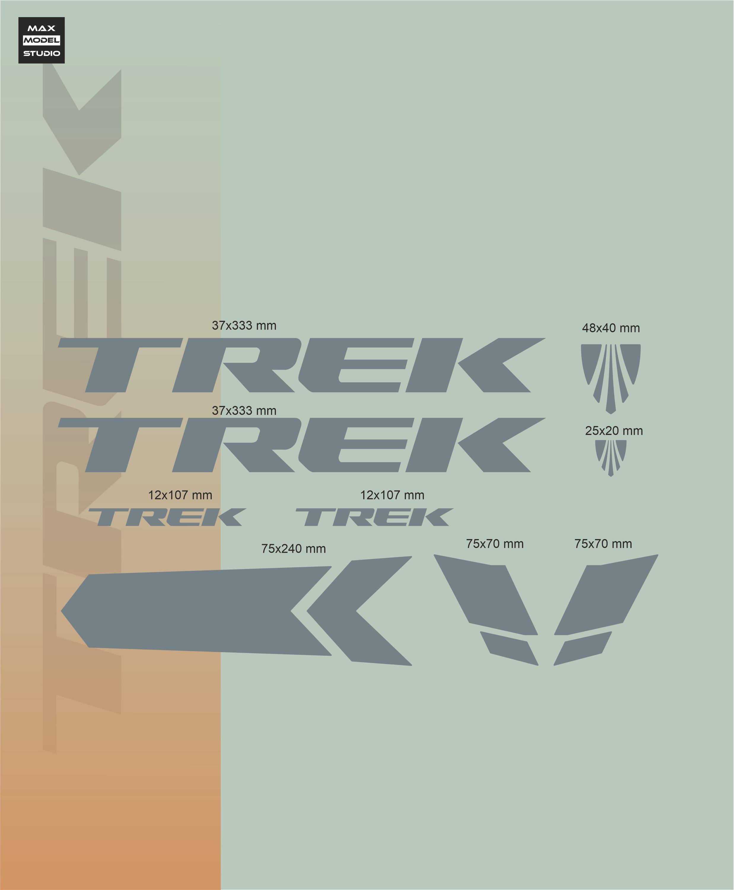 TREKバイク用カスタムデカールセット：耐候性ビニールステッカー