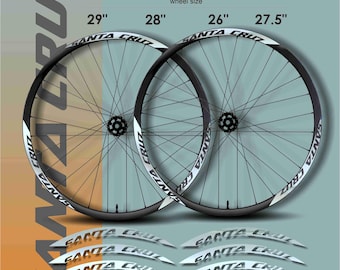 Kundenspezifischer Santa cruz Fahrradfelge Aufkleber Aufkleber: 26 ", 27,5 ", 28 ", 29 ""Räder."