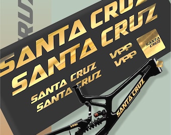 Juego de calcomanías personalizadas para bicicleta Santa Cruz: vinilo resistente a la intemperie