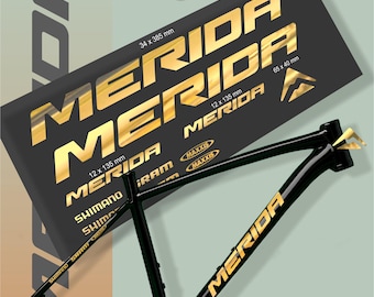 Merida Aufkleber Aufkleber auf Fahrrad. Merida Abziehbilder