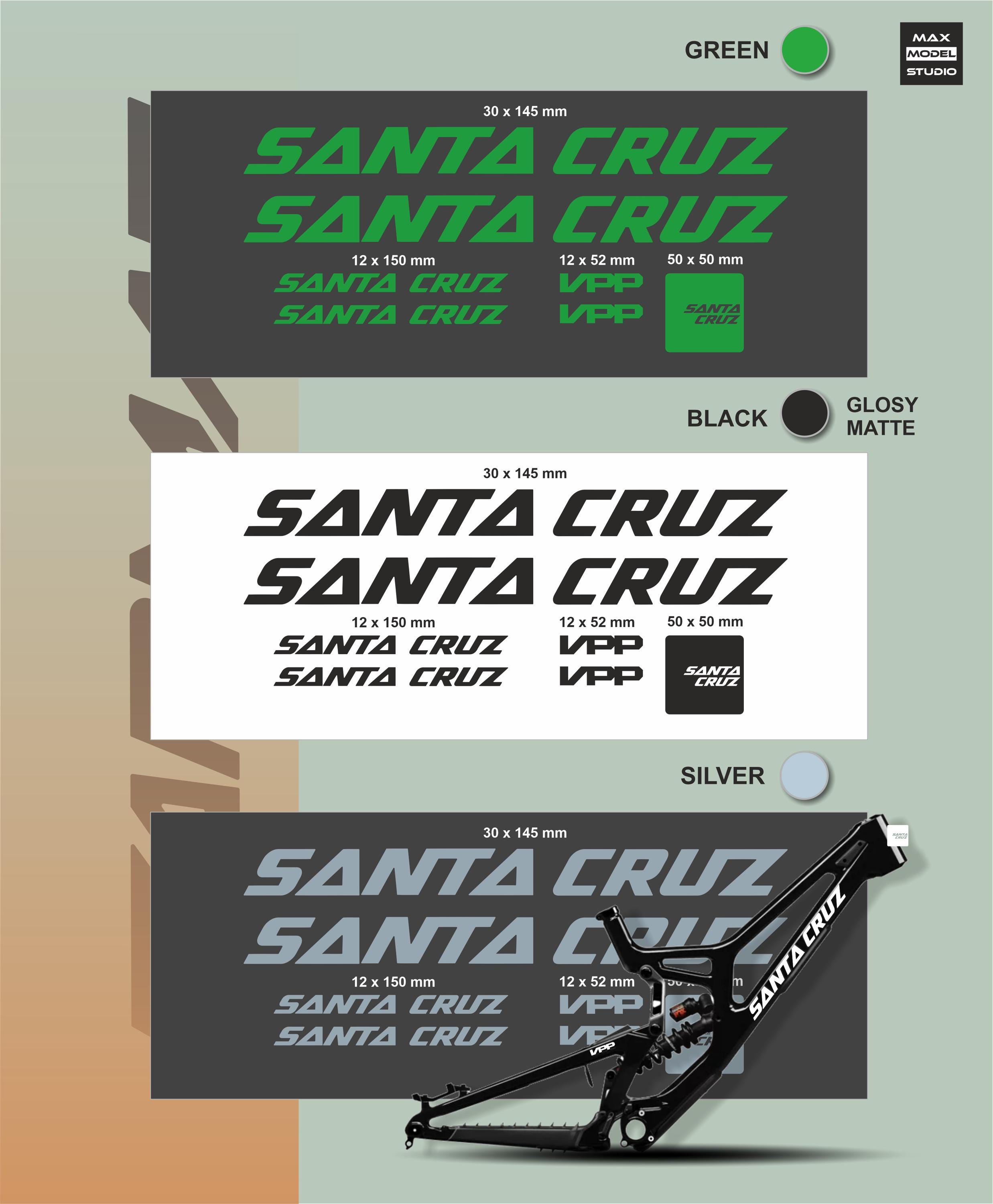 Custom Santa Cruz Bike Decal Set: Weatherproof Vinyl Stickers