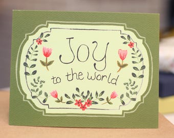 Joy to the World Christmas Greeting Card