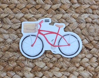 Red Bike Vinyl Sticker – Hand Illustrated Bicycle