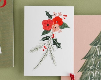 Holiday Poppies Mini Card with Envelope