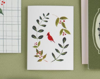 Christmas Cardinal Mini Card with Envelope