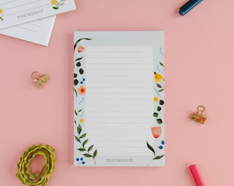 Floral Notepad: To-Do List, Made in USA