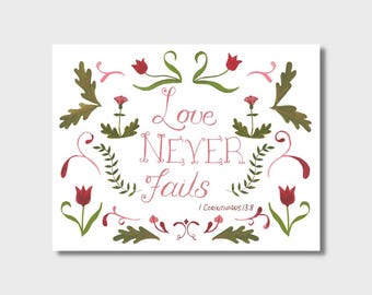 Love Never Fails Greeting Card