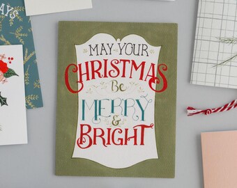 Merry & Bright Christmas Greeting Card