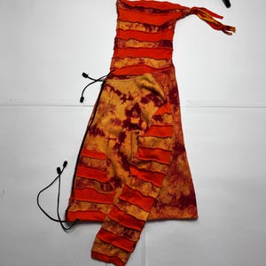 Boho Tie-Dye Elf Hoodie — Psychedelic Festival Jacket with Striped Sleeves | Hippie Zip Up Jacket | Handmade Goa Hoodie Boom Baba