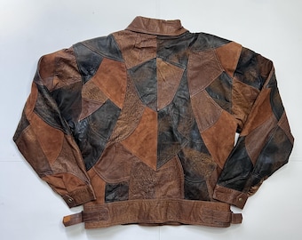 ジャケット・アウター VINTAGE leather patchwork foodie jacket Leather Patchwork Jacket Selected by Wax Plant | Free People