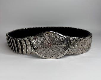Brushed Copper Fish Scale Belt Vintage 80s Stretch Metal  display picture 1