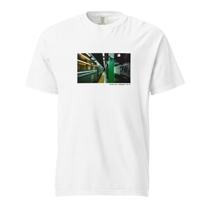Boston Green Line Train T-Shirt | Vintage MBTA Subway Tee | Eco-Friendly Boston Transit Shirt | Commuter Graphic Tee | City Rail Fan Gift
