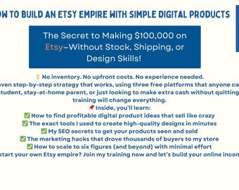 How to Build a Profitable Etsy Empire: Step-by-Step Guide to Creating and Scaling Digital Products for Six-Figure Profits in 6 Months