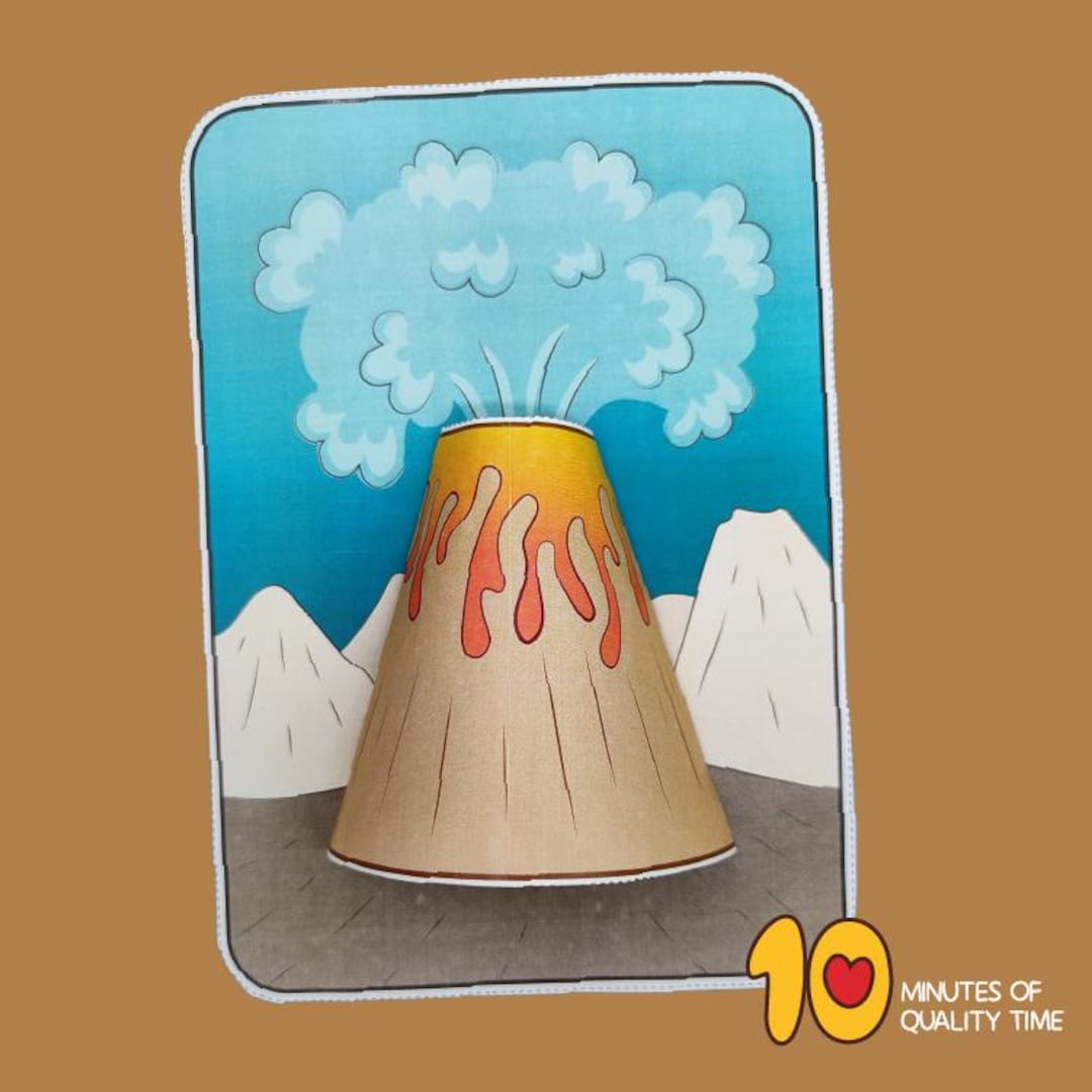 3D Volcano Craft - Etsy