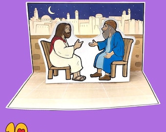 Jesús y Nicodemo - Actividad de la Escuela Dominical