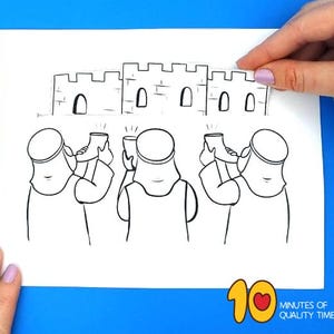 Joshua and the Wall of Jericho | Sunday School Printable | Bible Craft