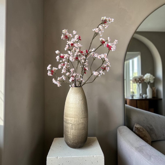Blush Sakura Bouquet - Elegante künstliche Kirschblütenzweige, minimales Japandi-Dekor, luxuriöses Blumenarrangement
