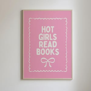 Heiße Mädchen lesen Bücher, Bücherecke Dekor, Lustig, Bücherwurm Poster, Bücherwurm Geschenke, Bücherwurm Mädchen Zitate, Rosa Bücherregal Dekor, Buchliebhaber Geschenke