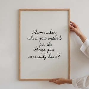 Stampa di gratitudine, stampa artistica da parete con citazioni positive, stampa artistica da parete alla moda, poster di manifest art, stampe di affermazioni quotidiane, arredamento minimalista per appartamenti