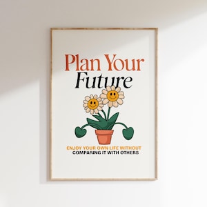 Poster "Goditi la vita", stampa murale della gratitudine, poster motivazionale, stampa murale alla moda, stampa mascotte retrò, arredamento per appartamenti, stampa "Good Vibes"