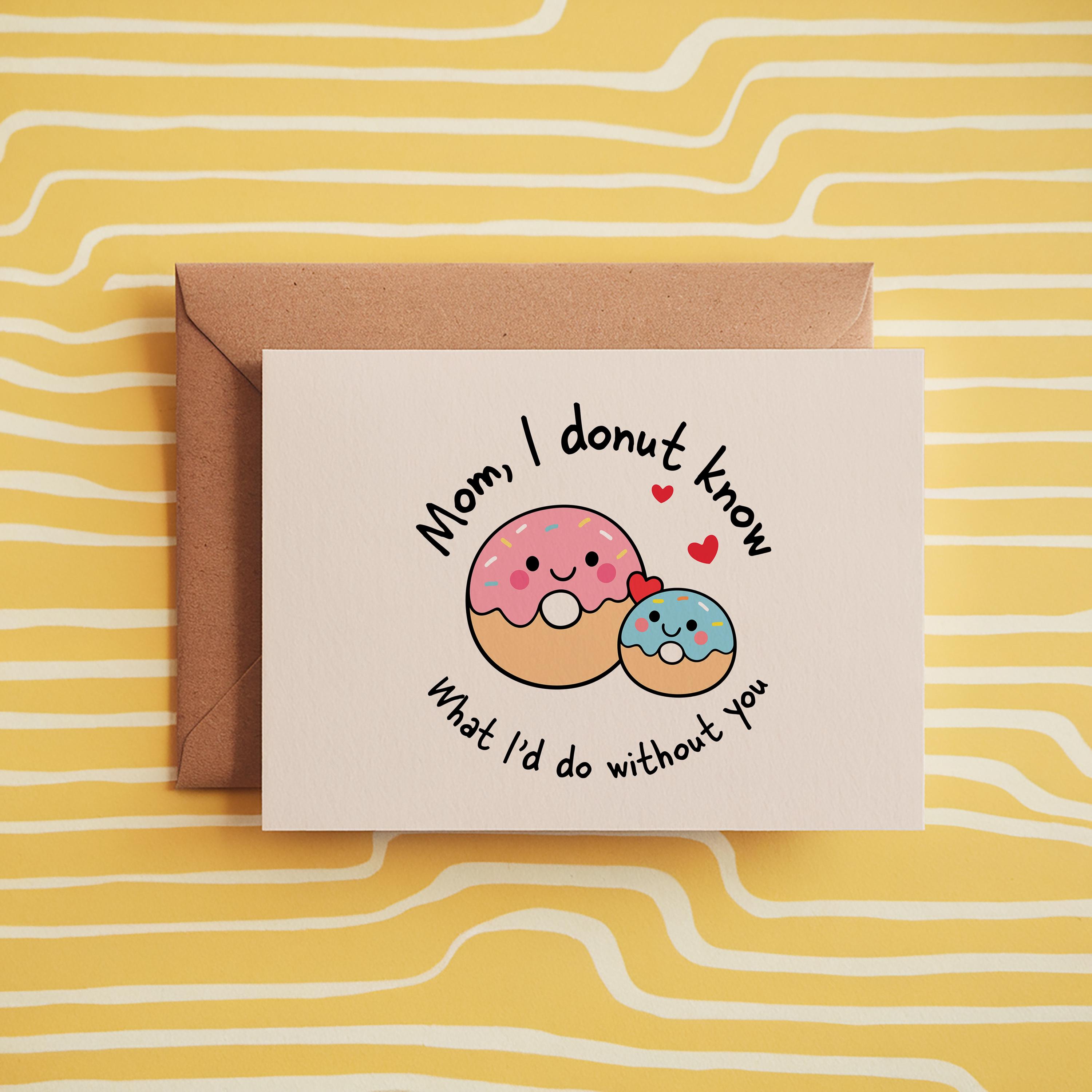 Mothers Day Cards Printable Set of 10, Cute Food Pun Cards for Mom ...