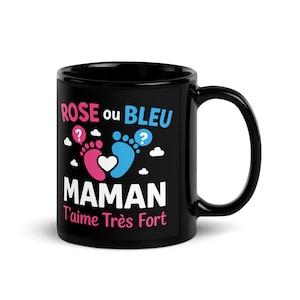 Różowy lub niebieski kubek dla przyszłej mamy | Prezent z okazji ogłoszenia ciąży | Kubek dla dziecka „Niespodzianka dla mamy” | Oryginalny kubek na baby shower