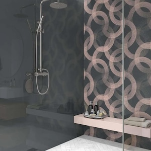 Shower Panel Retro Circles Design