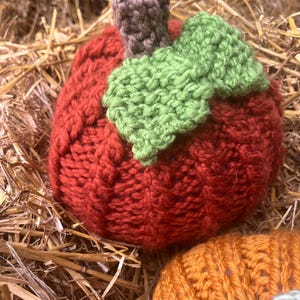 Two Knitted Pumpkin Patterns in one!