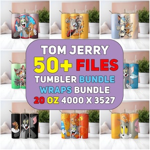 50+ Tom Jerry Tumbler Wrap Bundle | Tom Jerry Tumbler Design | Jerry 20oz Tumbler PNG | Tom Jerry Tumbler Sublimation  |  Tumbler Bundle